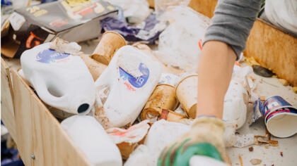 Sorting waste at Fieldays