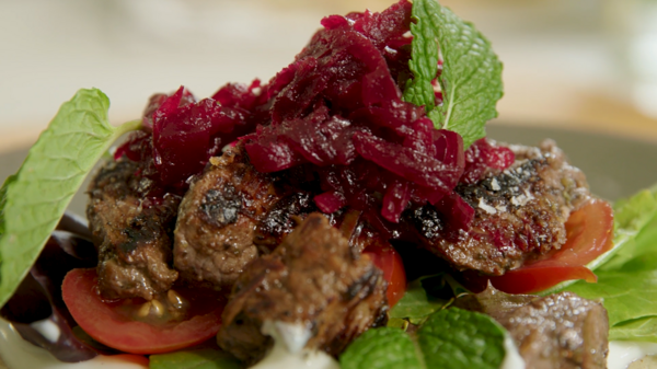 Seared Beef with Flatbreads
