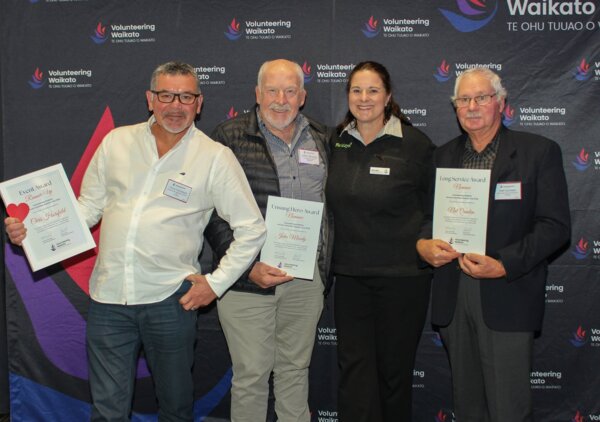 Society volunteers recognised at Volunteering Waikato Awards