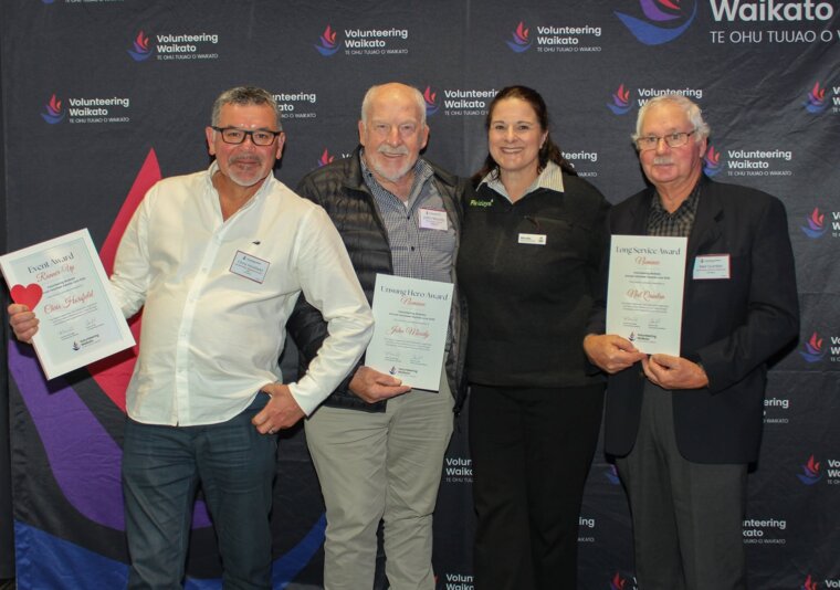 Society volunteers recognised at Volunteering Waikato Awards